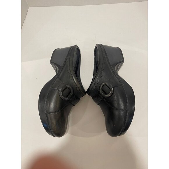BARN SHOES Dansko Womens LeatherBarn Shoes‎  Slip-On Clogs , Buckle  Sz 41 Black - Picture 10 of 16
